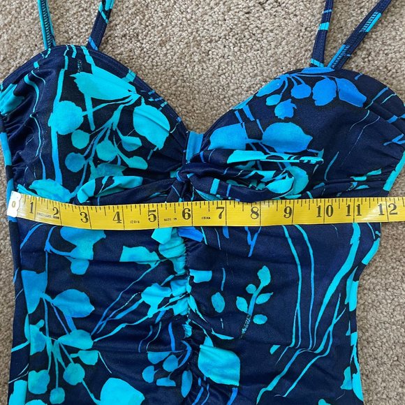 IT FIGURES multi-color blue floral swimsuit - Picture 6 of 11
